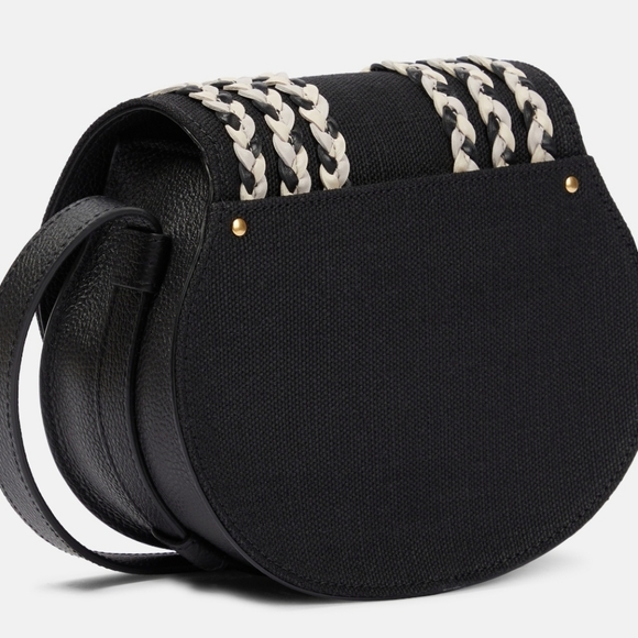 New Chloe Marcie small leather and canvas bag - Picture 2 of 3